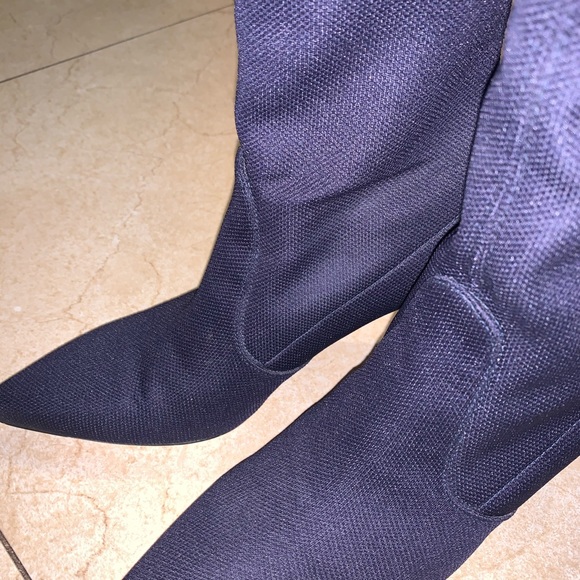 Stuart Weitzman Rapture navy blue sock booties 7.5 - Picture 6 of 15
